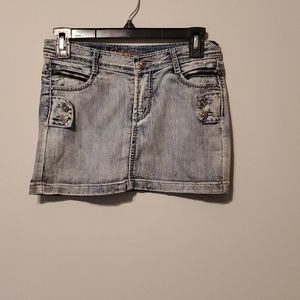Denim mini skirt